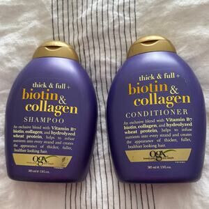 OGX Thick & Full Biotin Collagen Shampoo Conditioner Set Original Formula